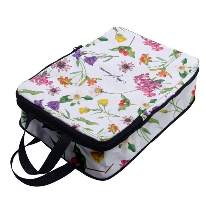 Custom Hand Drawn Floral Name Any Text Full Print Foldable Shoe Storage Bag